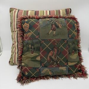2 Borgata Jacquard? Tapestry Golf Pillow Elegant Retro Accent Chic Home Decor